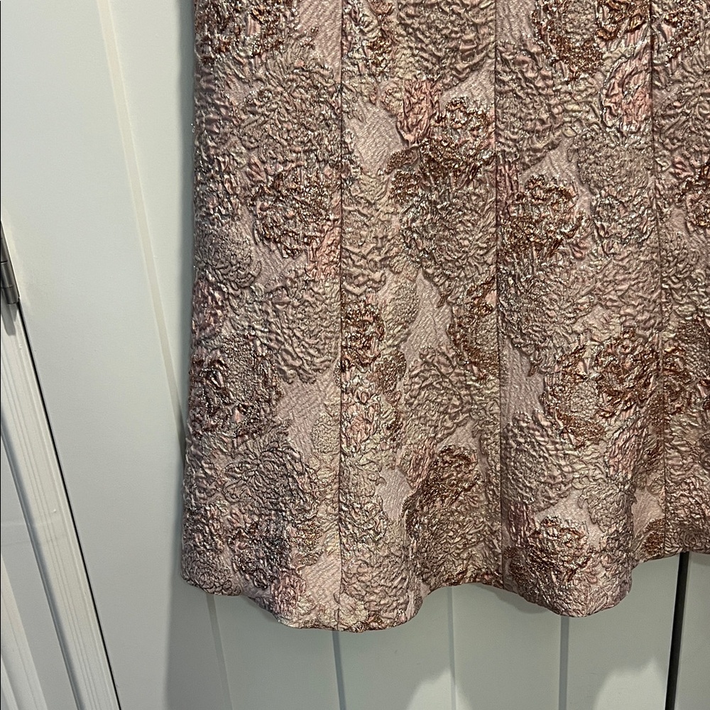 Teri Jon Pink and Gold Brocade Midi Dress - Picture 5 of 5
